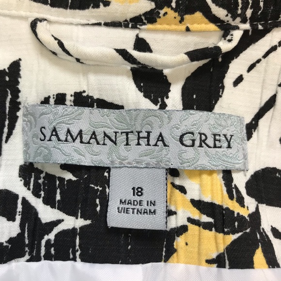 Samantha Gray flower pattern Size 18 Jacket White. - Picture 7 of 8